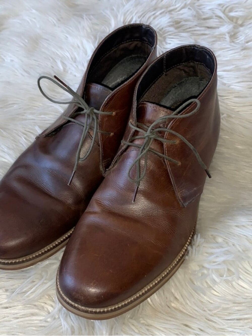Crevo Dorville Chukka Boots Chestnut Brown Leather Men's Size 11